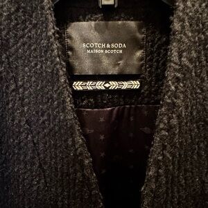 Scotch & Soda Black Wool Jacket Vest